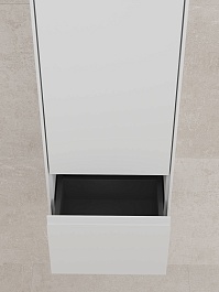 Style Line Шкаф пенал Лима 36 Plus подвесной эмаль белая матовая – фотография-5